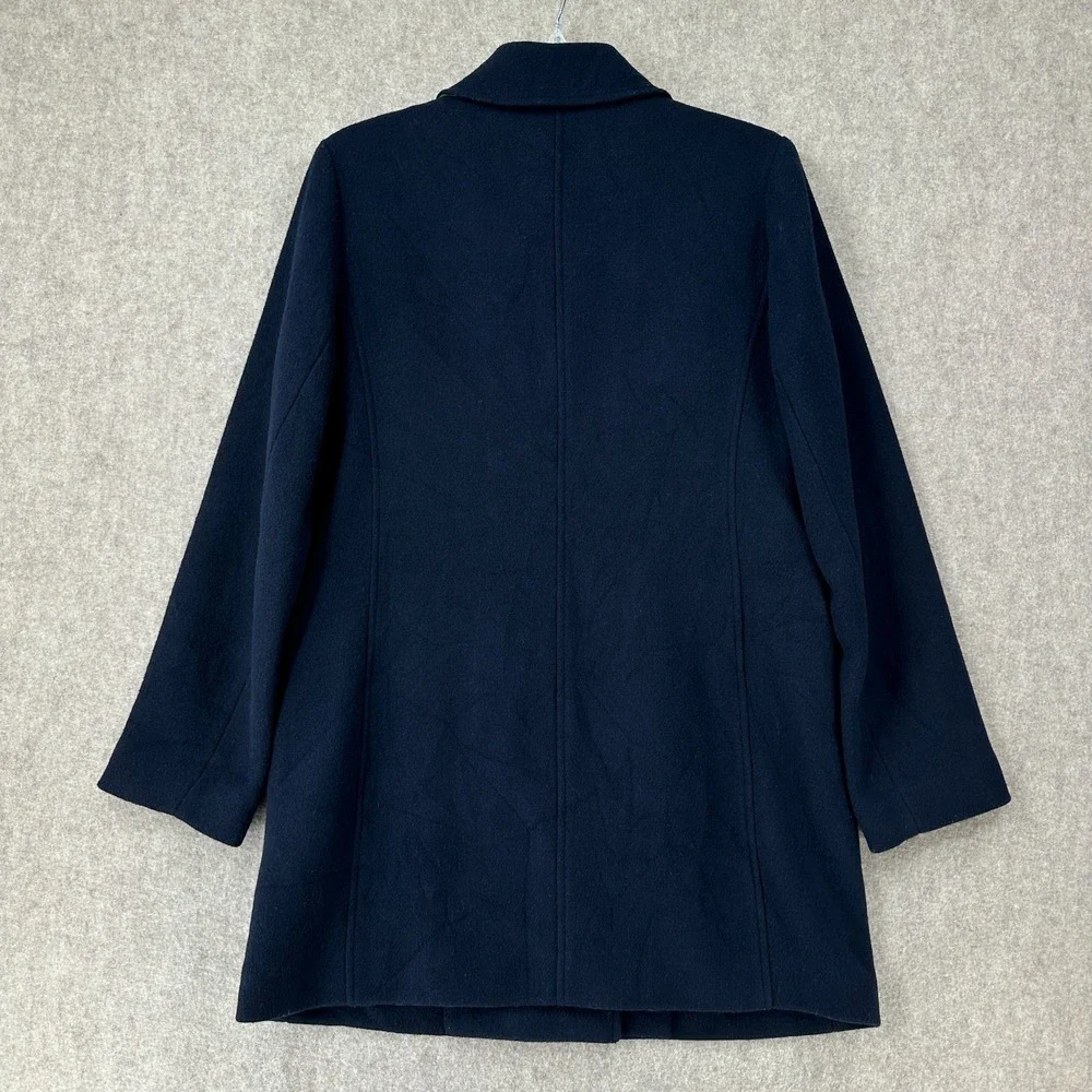 NWT J Crew Peacoat Jacket Womens 6‎ Navy Wool Blend Doubled Breasted Ladies - Picture 2 of 8